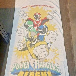 Power Rangers Beach Towel Vintage Saben Light Speed Rescue